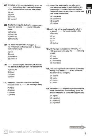 1000 reading comprehension practice test items for the new toeic test