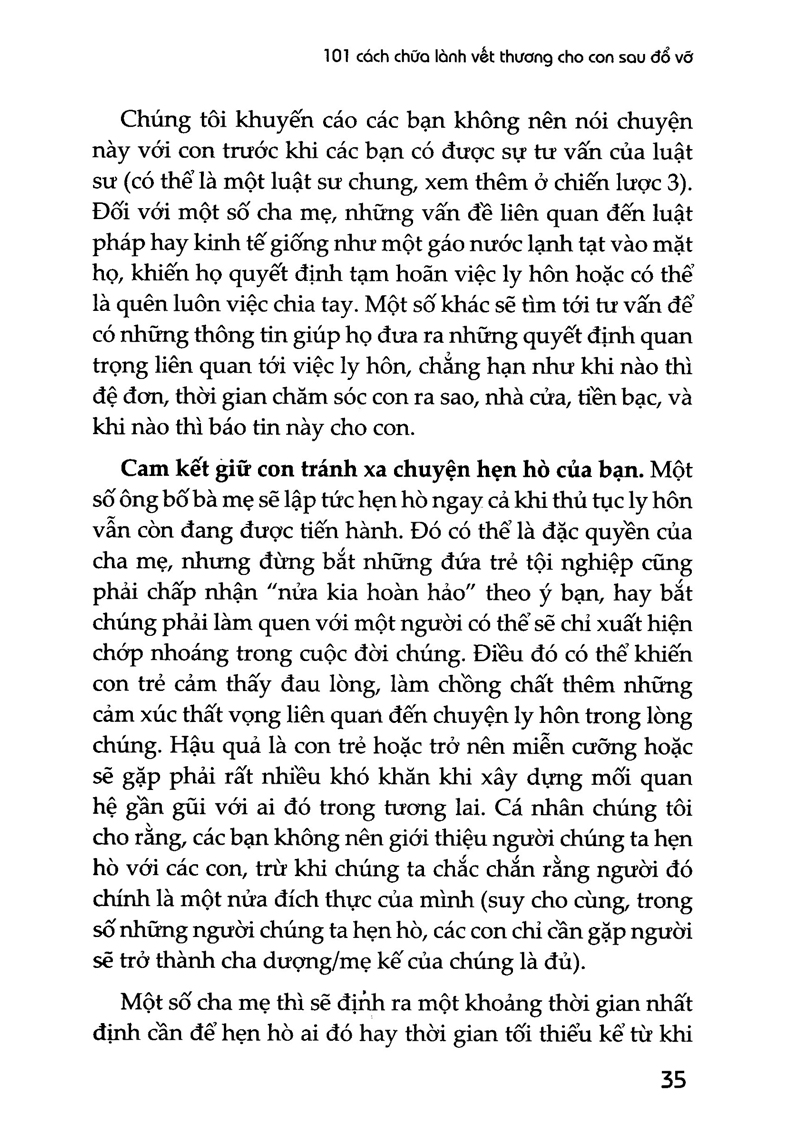 101 cách chữa lành vết thương cho con sau đổ vỡ - để con không tổn thương và vẫn luôn yêu bố mẹ