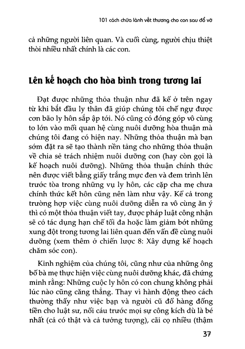 101 cách chữa lành vết thương cho con sau đổ vỡ - để con không tổn thương và vẫn luôn yêu bố mẹ