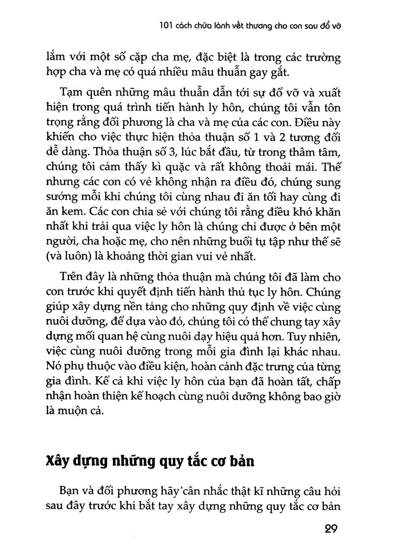 101 cách chữa lành vết thương cho con sau đổ vỡ - để con không tổn thương và vẫn luôn yêu bố mẹ