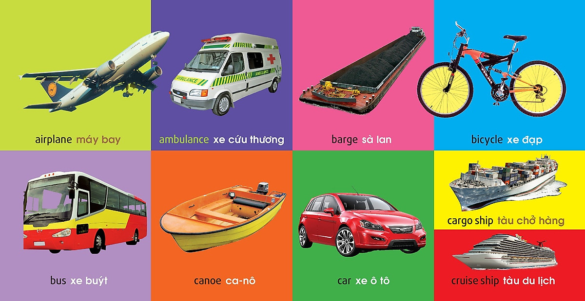 101 First Words - Transport- 101 Từ Đầu Tiên - Giao Thông - Bìa Cứng (Tái Bản 2021)