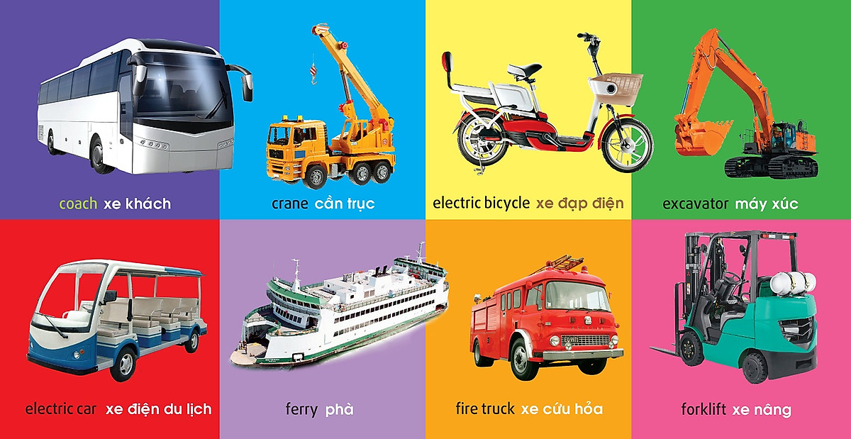 101 First Words - Transport- 101 Từ Đầu Tiên - Giao Thông - Bìa Cứng (Tái Bản 2021)