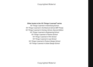 101 things i learned in business school