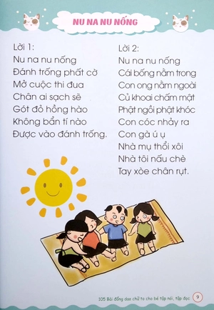 105 bài đồng dao chữ to cho bé tập nói, tập đọc