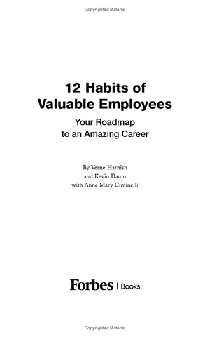 12 habits of valuable employees