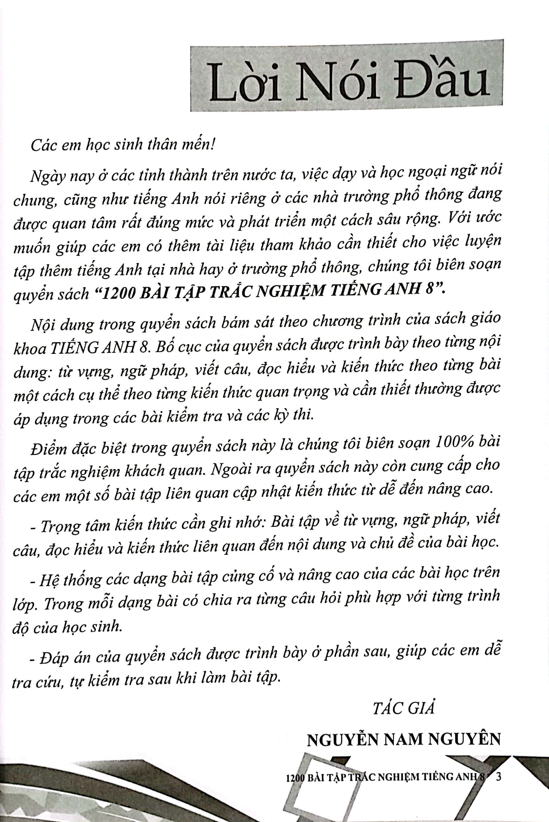1200 bài tập trắc nghiệm tiếng anh 8 (theo chương trình giáo dục phổ thông mới - dùng chung cho các bộ sgk hiện hành)