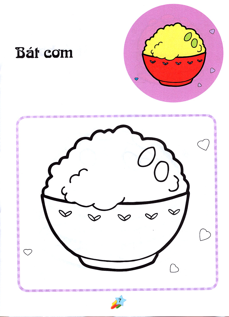 123 nào ta tô màu! thức ăn