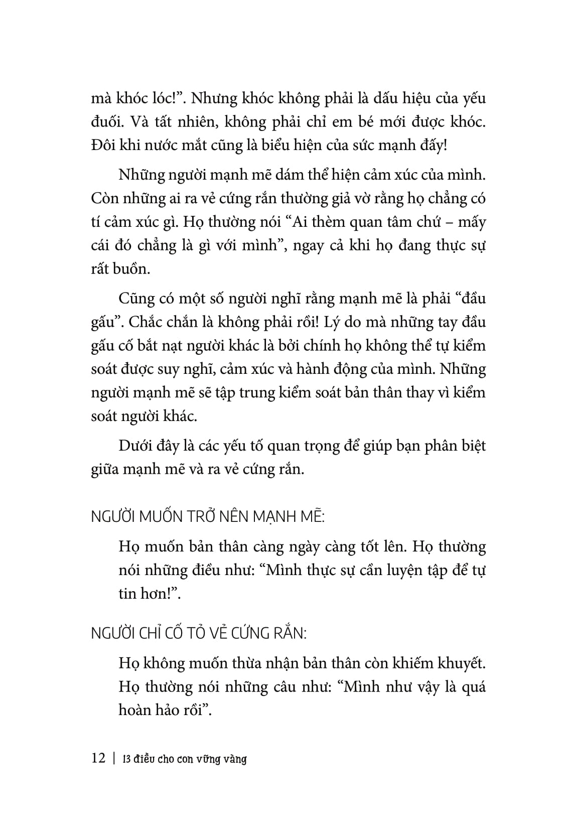 13 điều cho con vững vàng