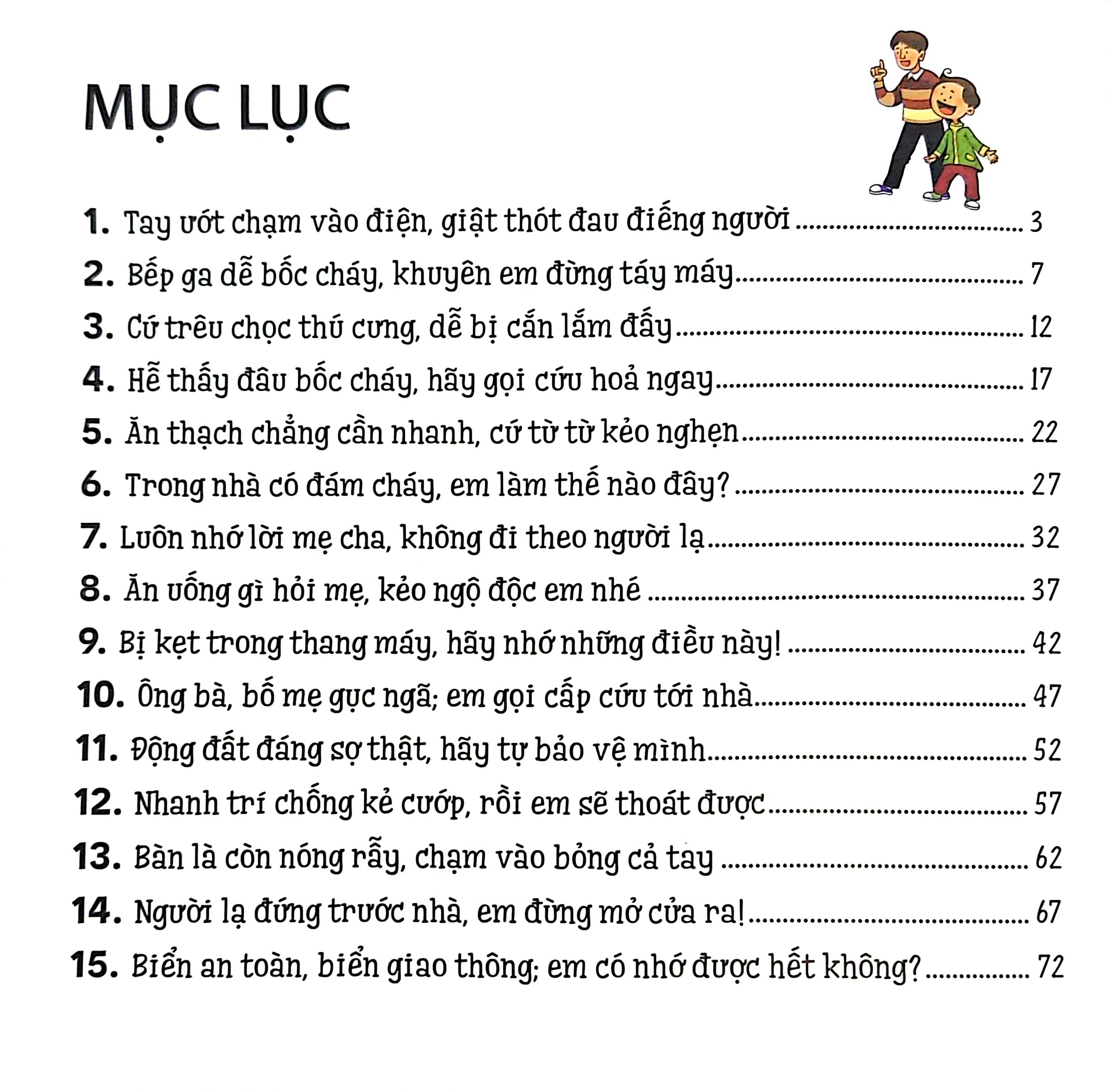 15 bài học an toàn cho bé - an toàn khi ở nhà (tái bản 2023)