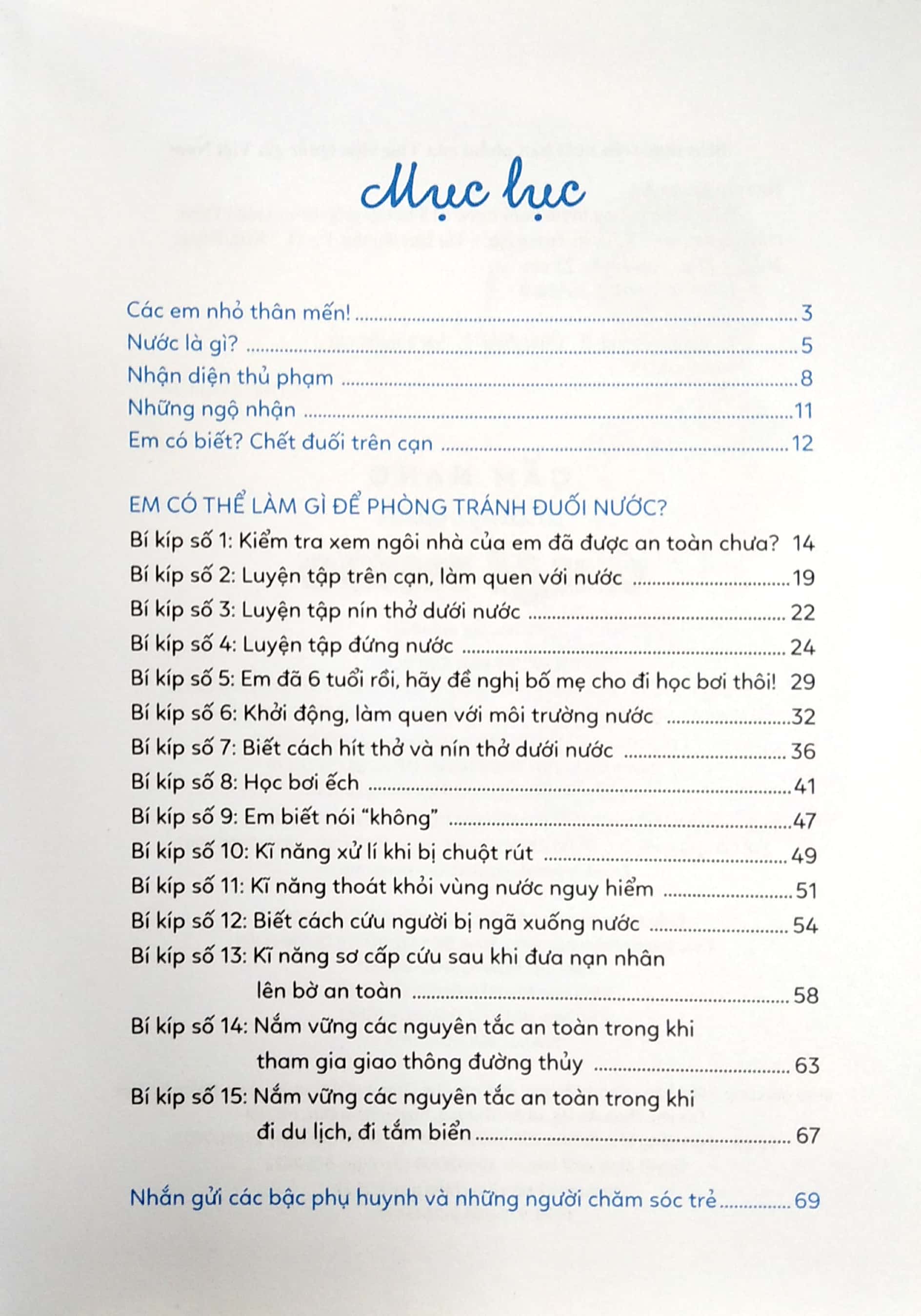 15 bí kíp giúp tớ an toàn - cẩm nang phòng tránh đuối nước