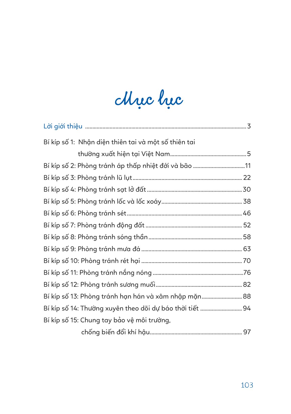 15 bí kíp giúp tớ an toàn - cẩm nang phòng tránh thiên tai