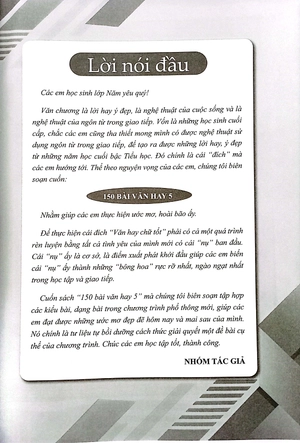 150 bài văn hay 5 (theo chương trình gdpt mới)