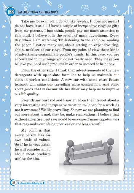 168 bài luận tiếng anh hay nhất (tái bản 2024)