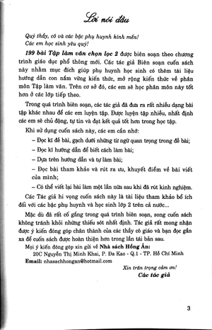 199 bài tập làm văn chọn lọc 2 (theo chương trình giáo dục phổ thông mới, định hướng phát triển năng lực)