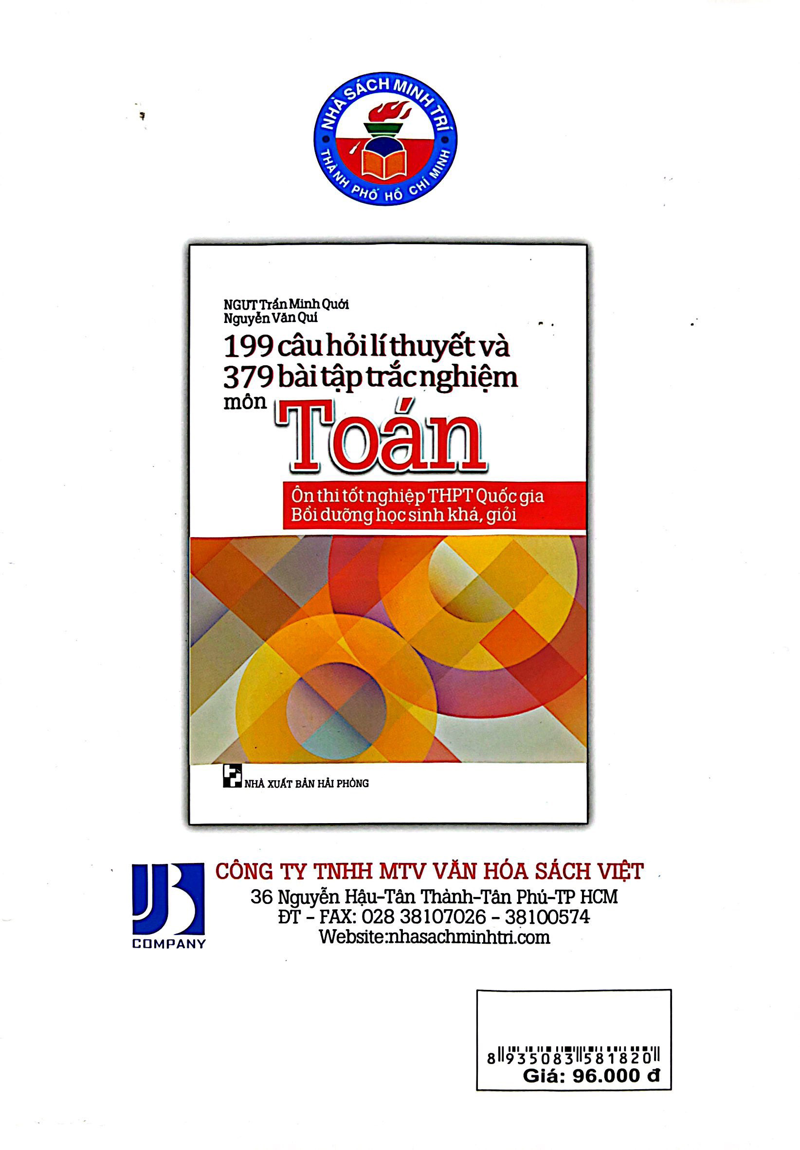 199 câu hỏi lí thuyết và 379 bài tập trắc nghiệm môn toán (ôn thi tốt nghiệp thpt quốc gia - bồi dưỡng học sinh khá, giỏi)