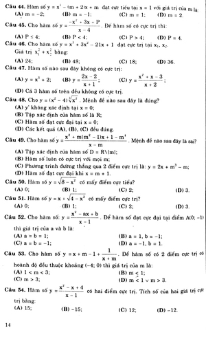 1990 bài tập trắc nghiệm toán lớp 12