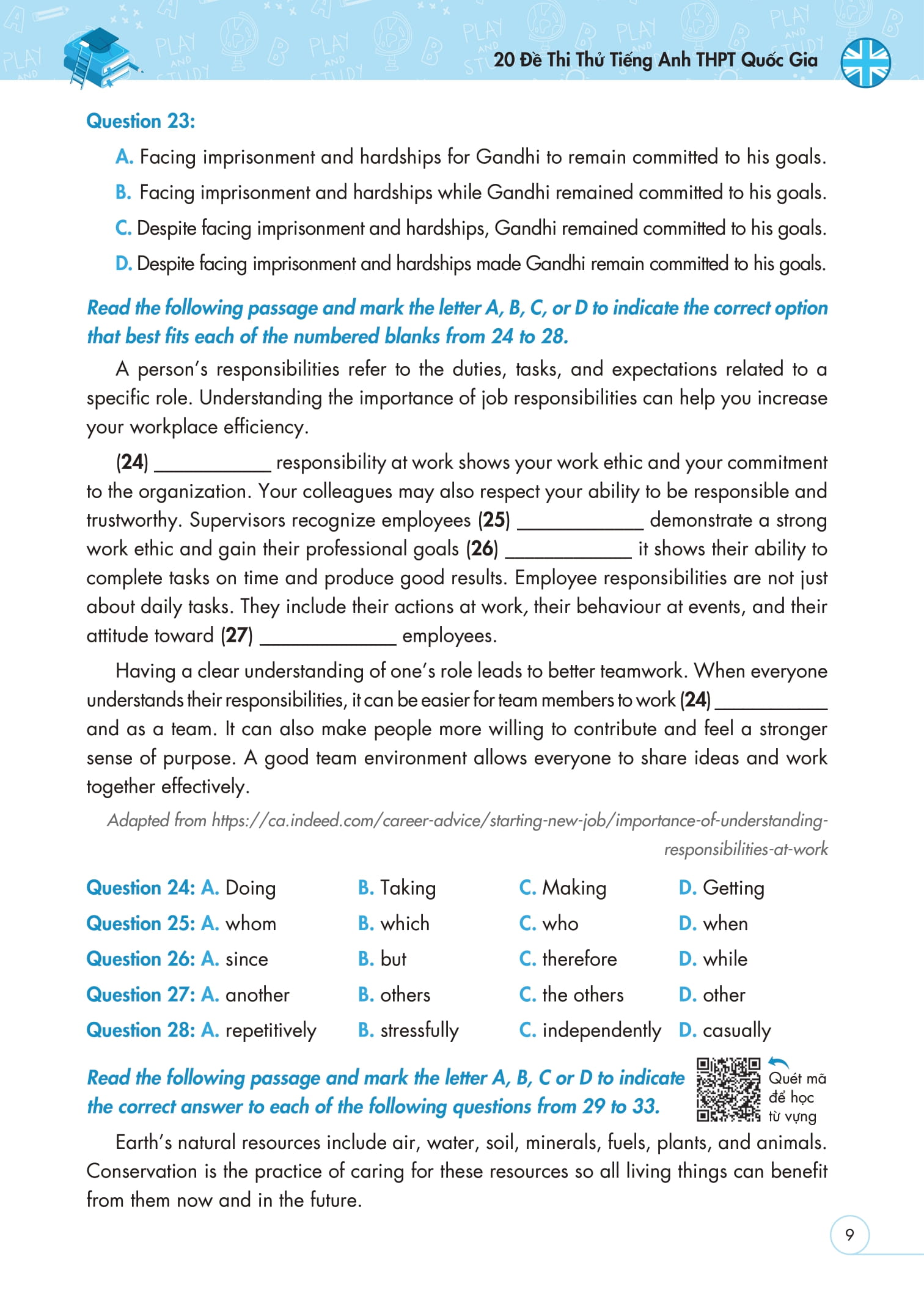 20 De Thi Thu Tieng Anh THPT Quoc Gia (Co Dap An)