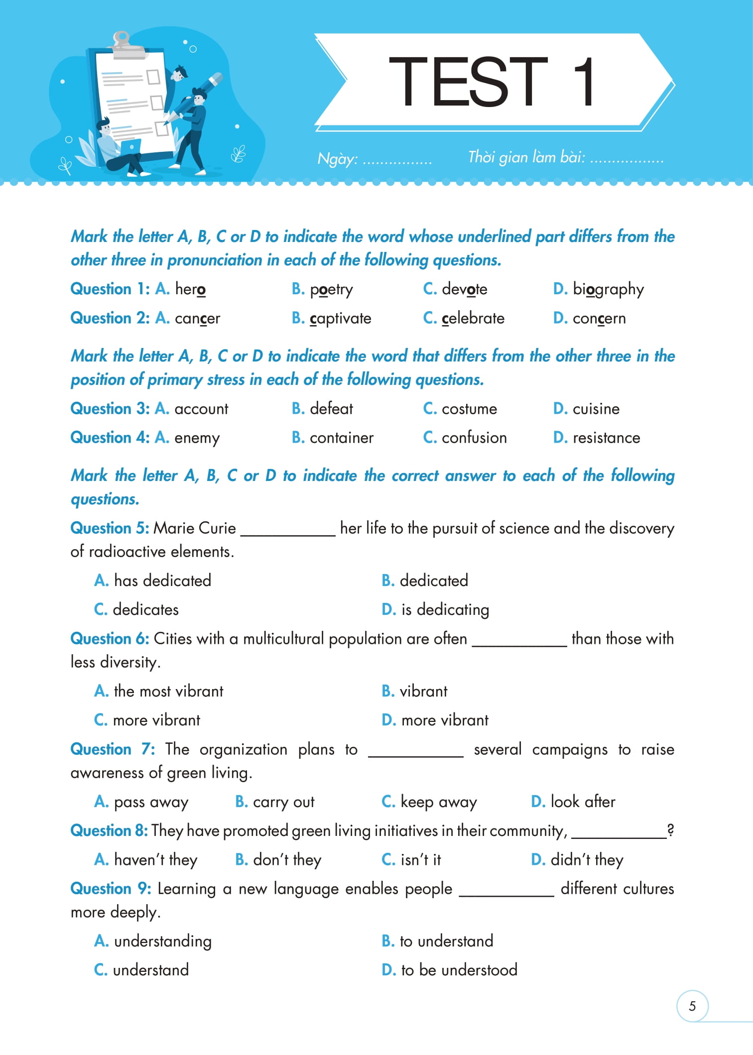 20 De Thi Thu Tieng Anh THPT Quoc Gia (Co Dap An)