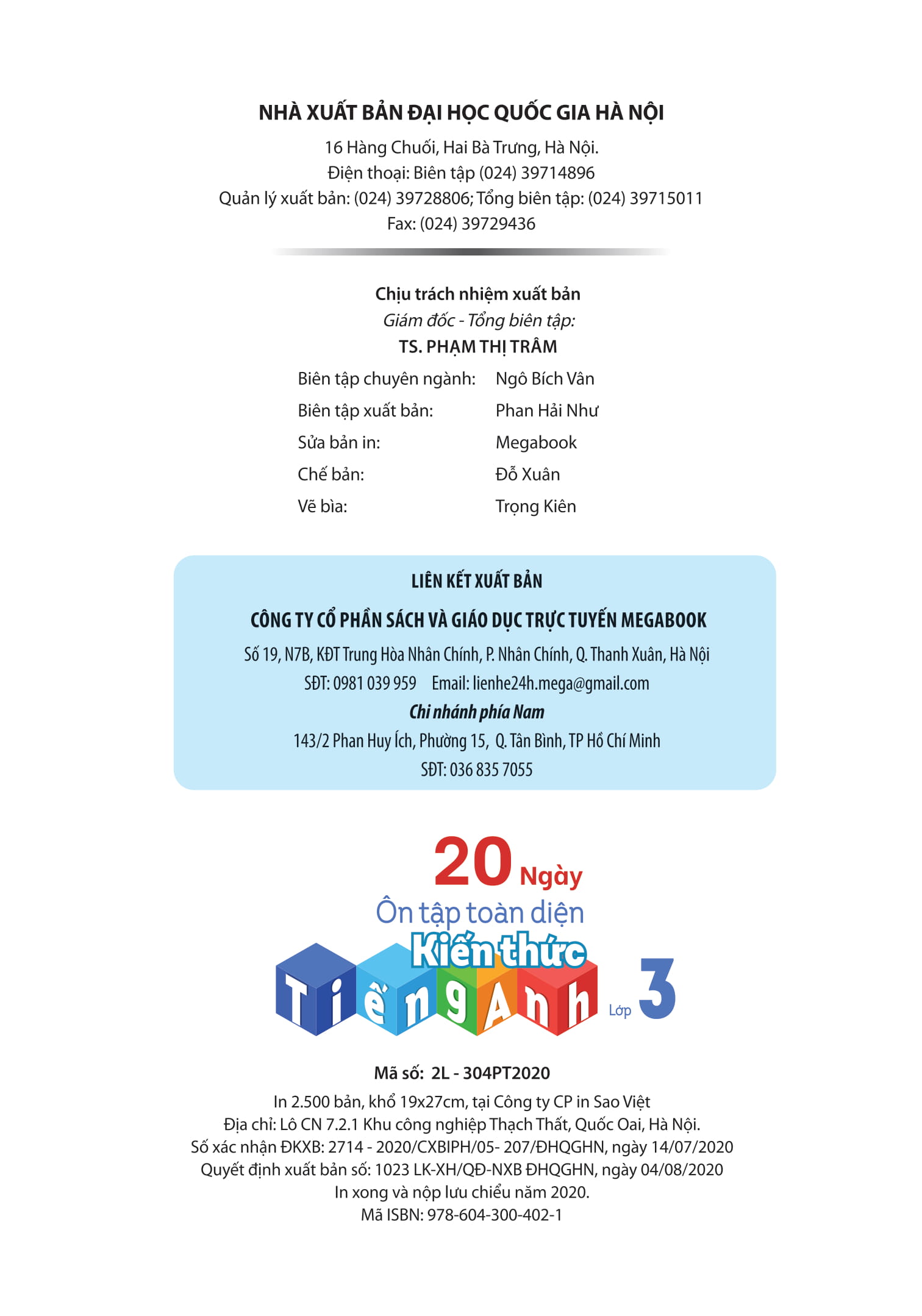 20 ngày ôn tập toàn diện kiến thức tiếng anh lớp 3