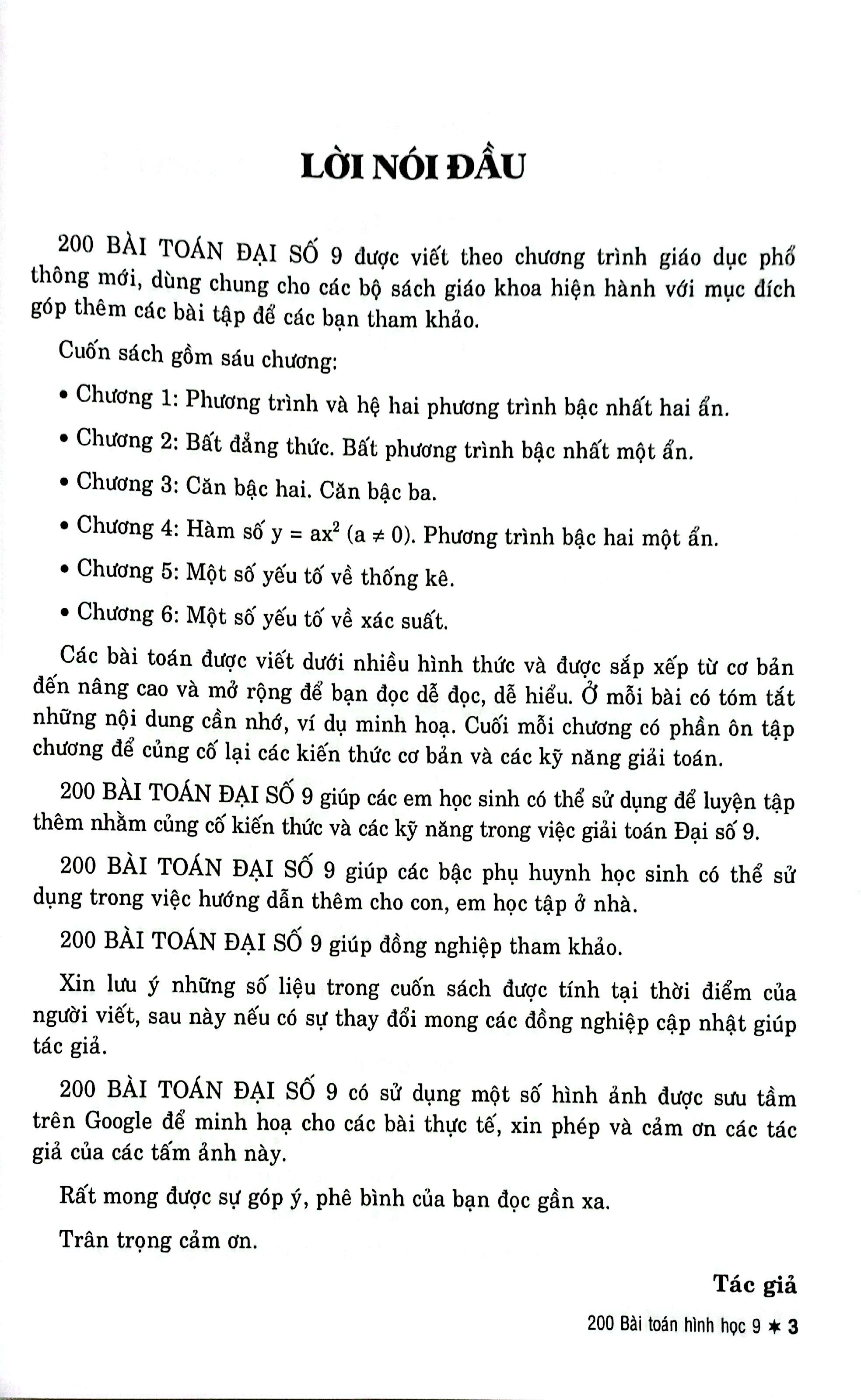 200 Bai Toan Dai So 9 (Bien Soan Theo Chuong Trinh Giao Duc Pho Thong Moi)