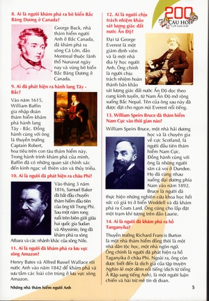 200 câu hỏi và lời giải đáp - những nhà thám hiểm