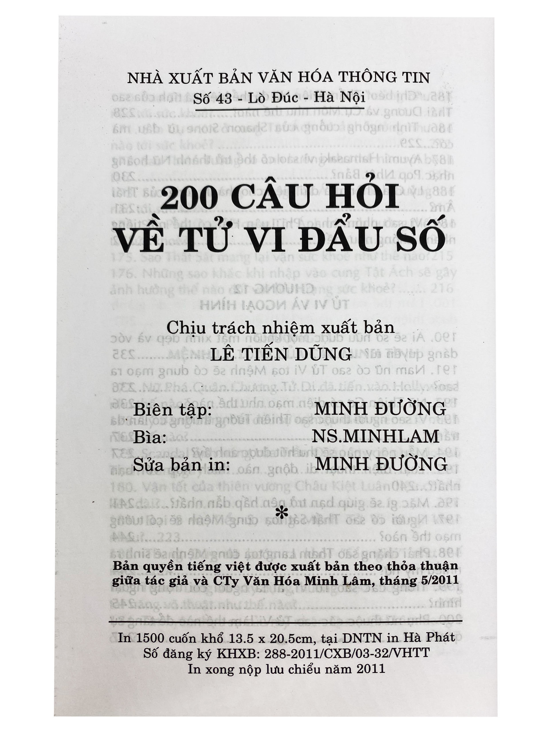 200 câu hỏi về tử vi đẩu số