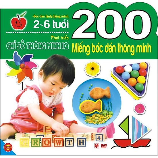 200 miếng bóc dán thông minh - phát triển chỉ số thông minh iq (2-6 tuổi)