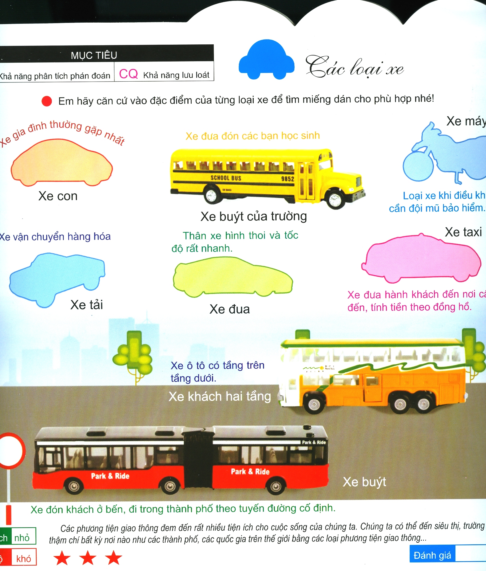 200 miếng bóc dán thông minh - phương tiện giao thông (tái bản 2018)