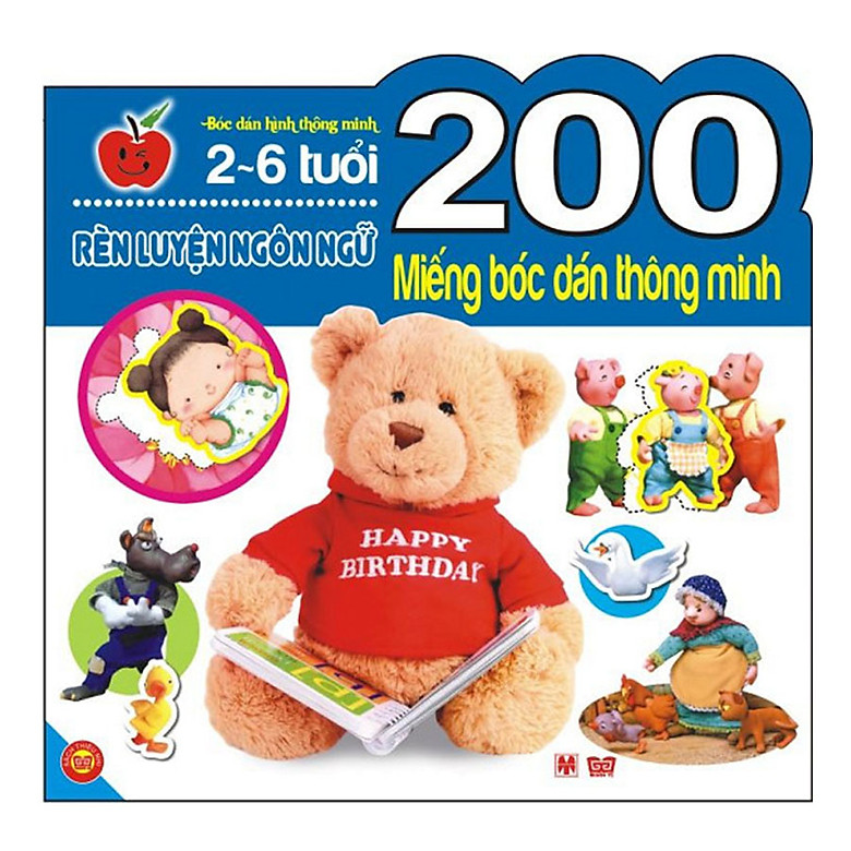200 miếng bóc dán thông minh - rèn luyện ngôn ngữ (tái bản)