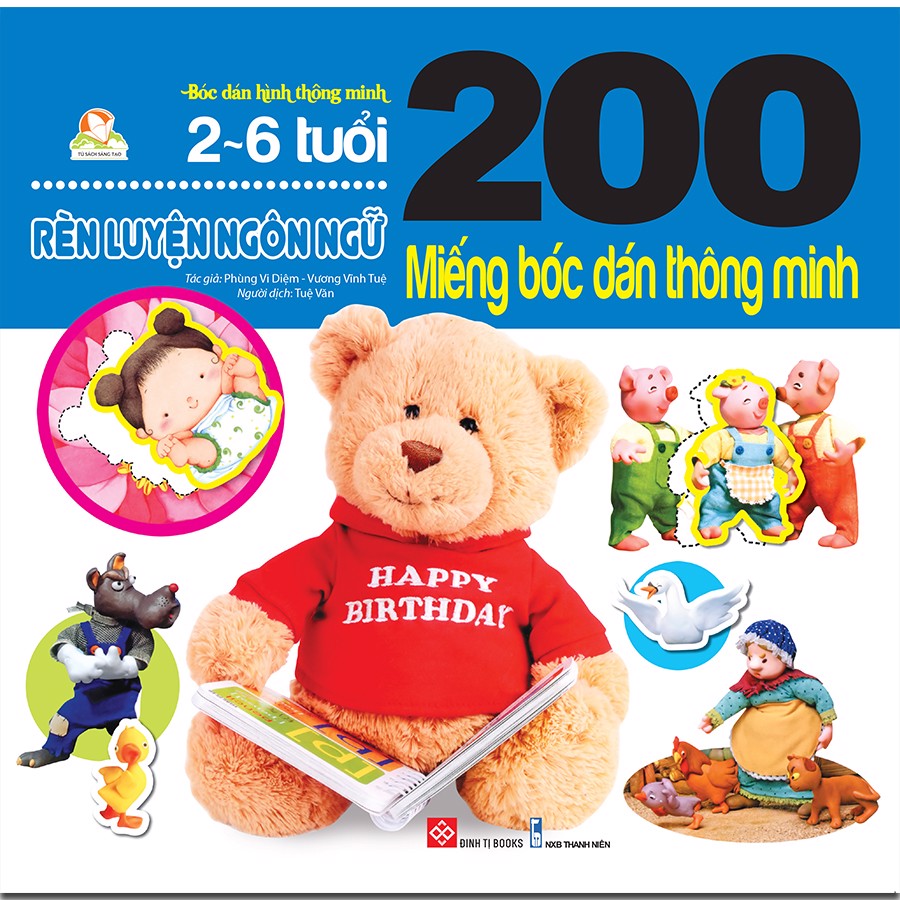 200 miếng bóc dán thông minh - rèn luyện ngôn ngữ (tái bản)