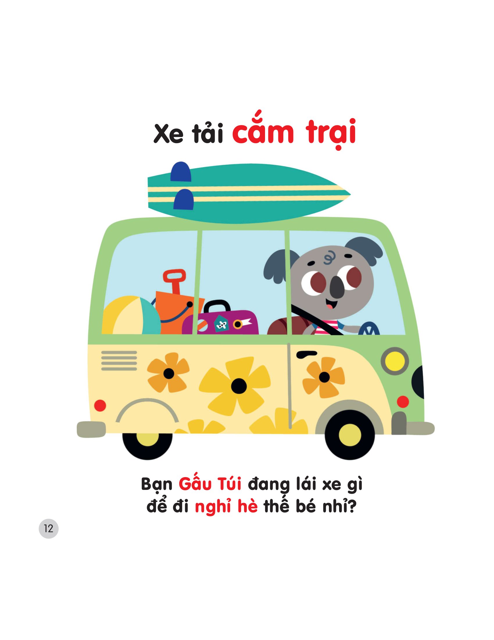 200 từ vựng mẹ cùng con học nói - các phương tiện giao thông ngộ nghĩnh