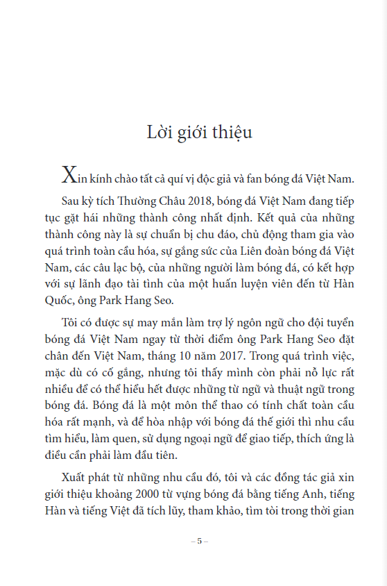 2000 từ vựng chuyên ngành bóng đá anh - việt - hàn