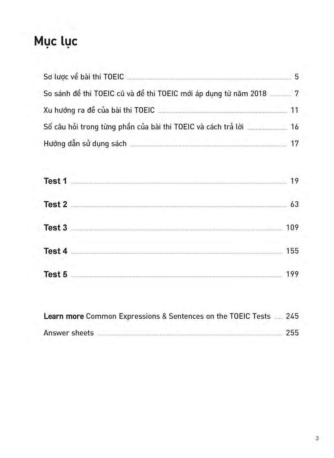 2019 toeic - 5 full simulation tests (bao gồm sách, scripts & answer key và đĩa mp3)