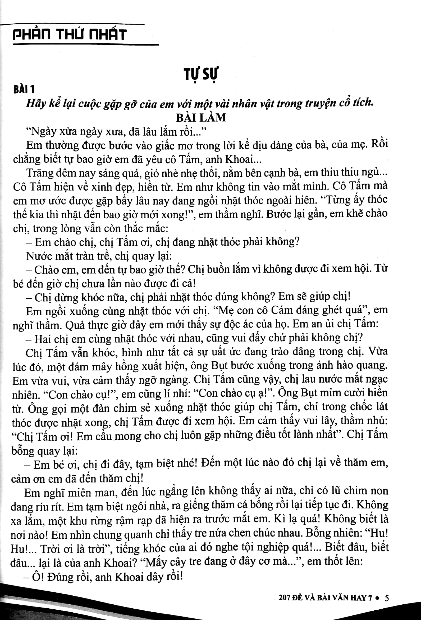 207 để và bài văn hay 7 (theo chương trình gdpt mới - dùng chung cho 3 bộ sách)