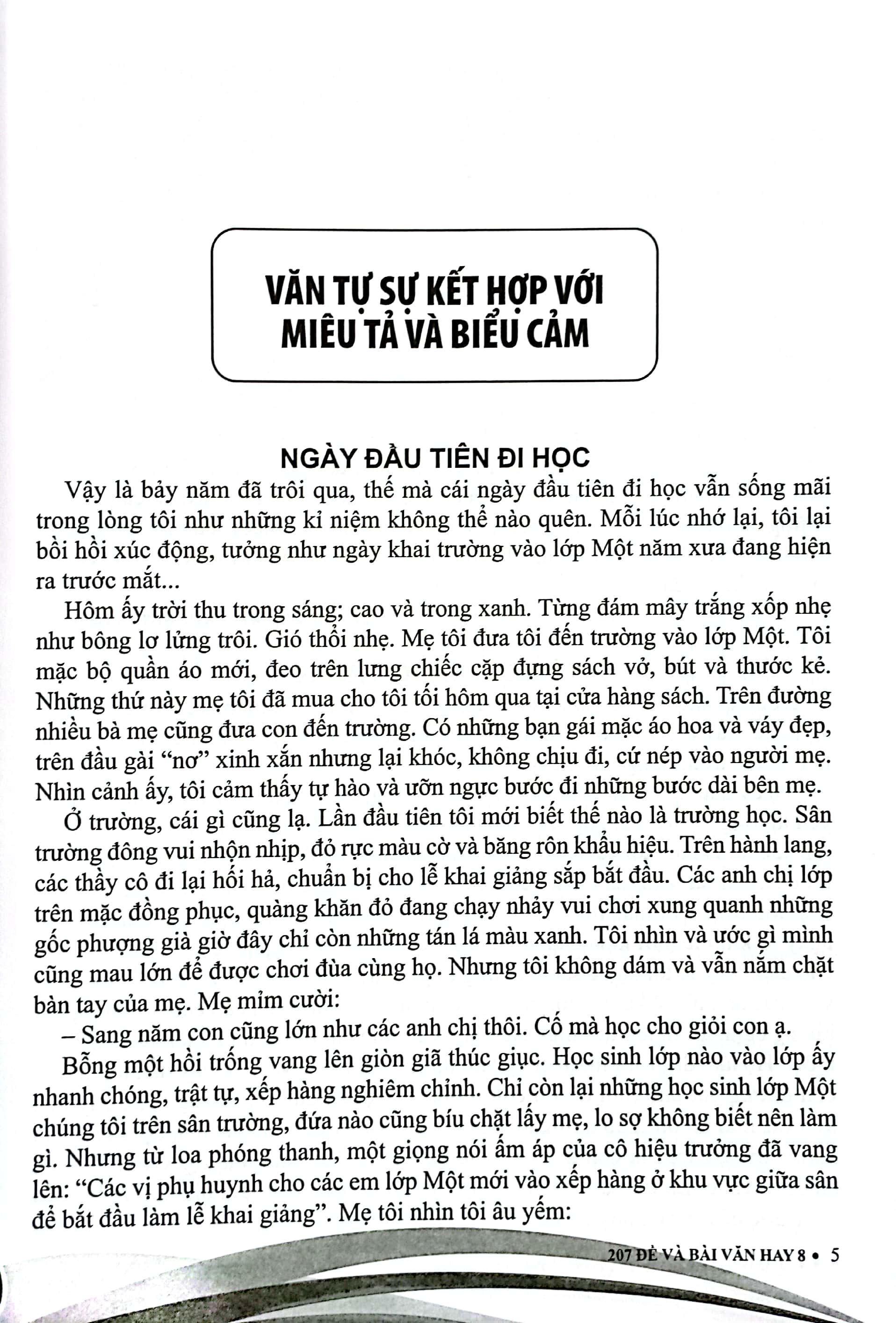 207 đề và bài văn hay 8 (theo chương trình giáo dục phổ thông mới)