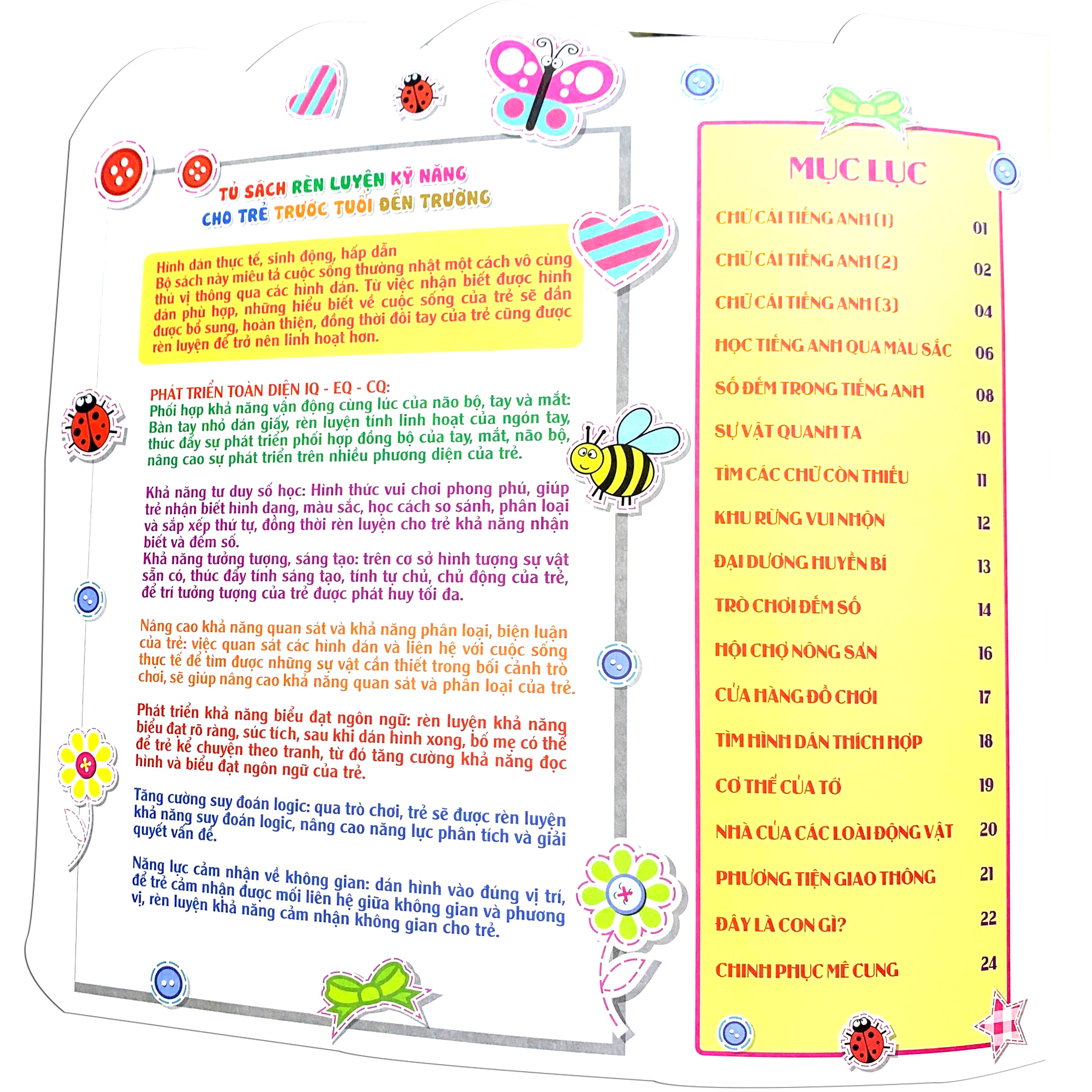 208 miếng dán hình thông minh - iq-eq-cq: bé làm quen với tiếng anh