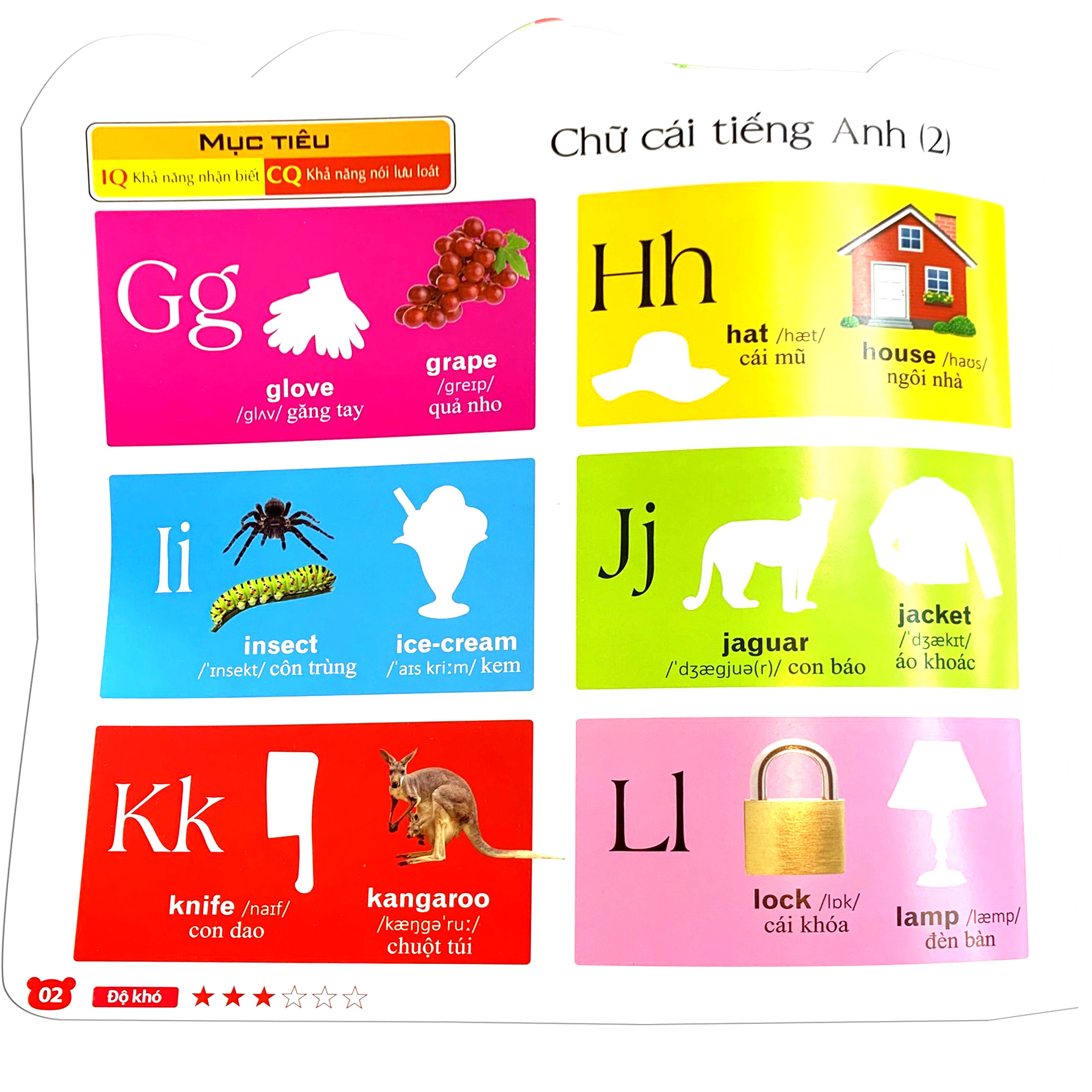 208 miếng dán hình thông minh - iq-eq-cq: bé làm quen với tiếng anh