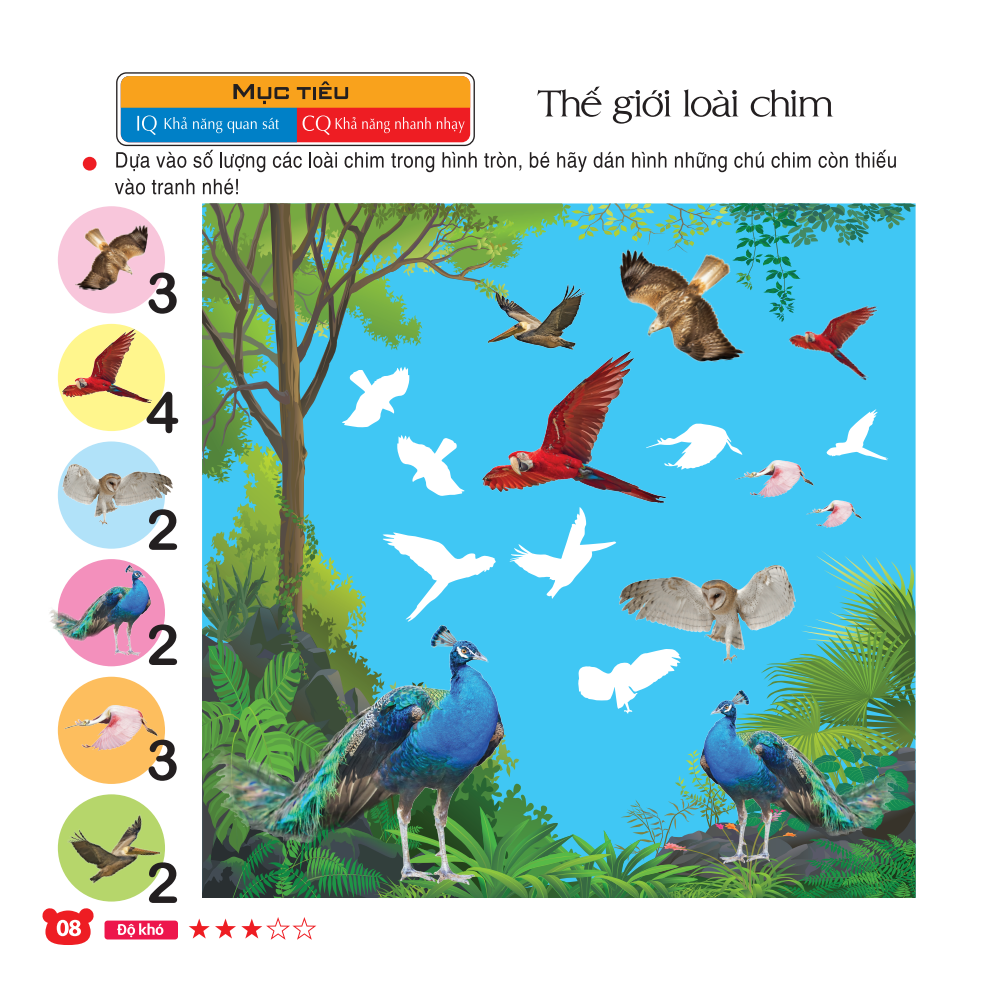 208 miếng dán hình thông minh - iq-eq-cq: chơi cùng các con số