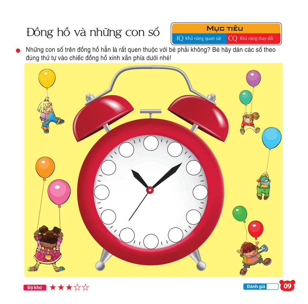 208 miếng dán hình thông minh - iq-eq-cq: chơi cùng các con số