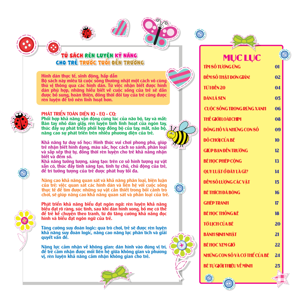 208 miếng dán hình thông minh - iq-eq-cq: chơi cùng các con số