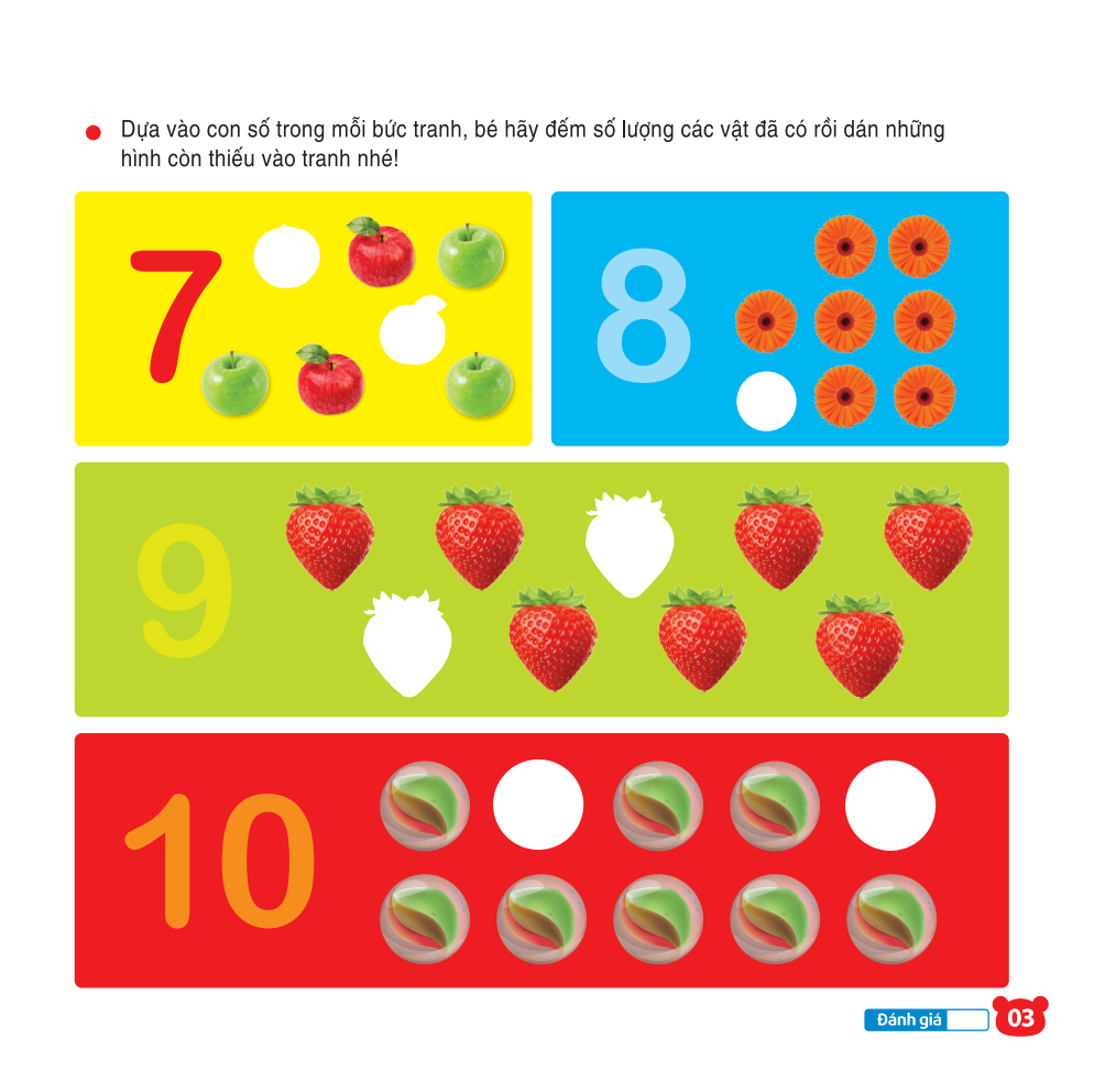 208 miếng dán hình thông minh - iq-eq-cq: chơi cùng các con số