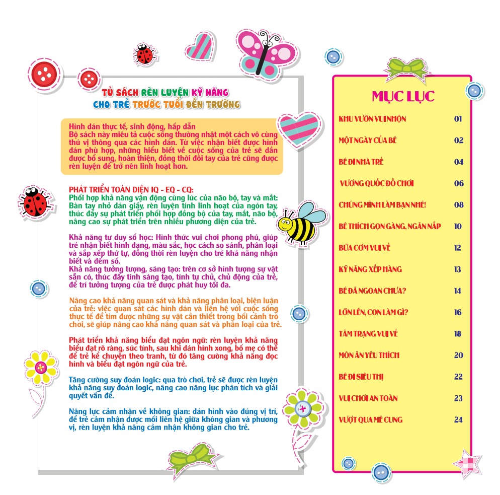 208 miếng dán hình thông minh - iq-eq-cq - cuộc sống muôn màu (tái bản)