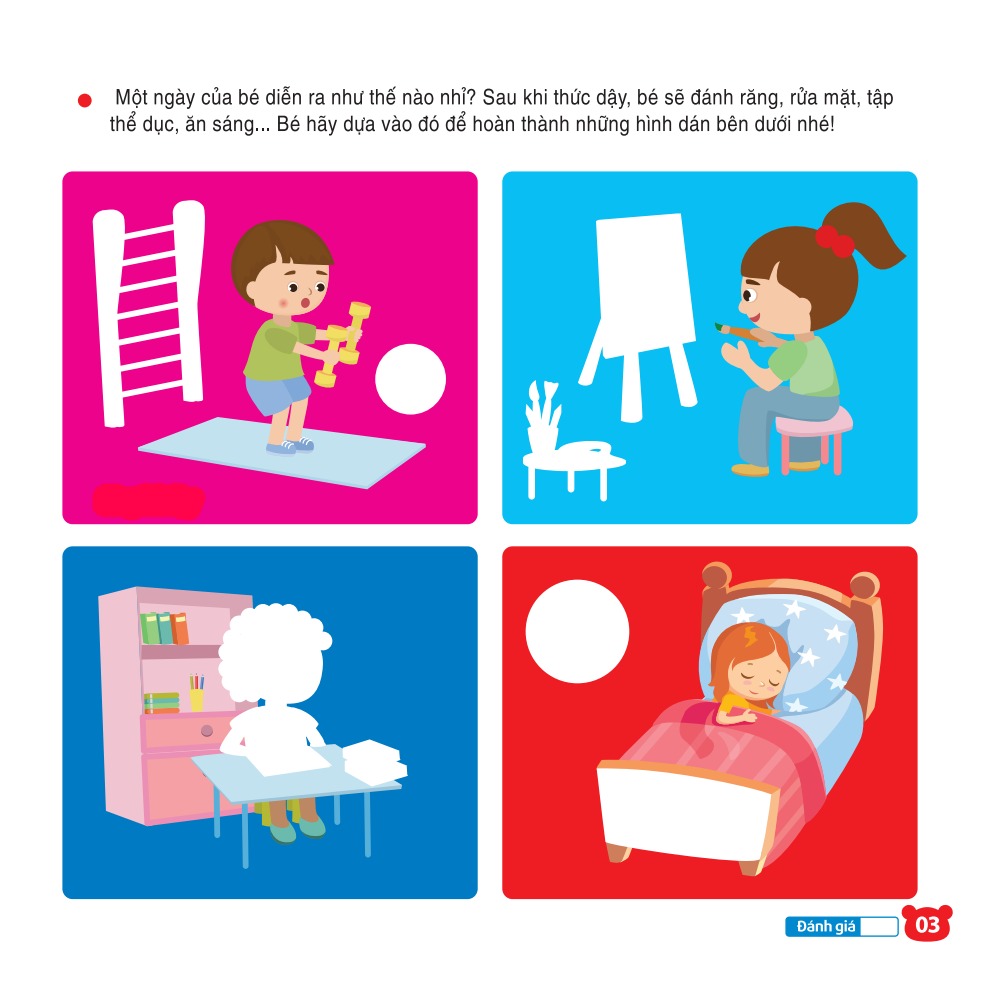 208 miếng dán hình thông minh - iq-eq-cq - cuộc sống muôn màu (tái bản)