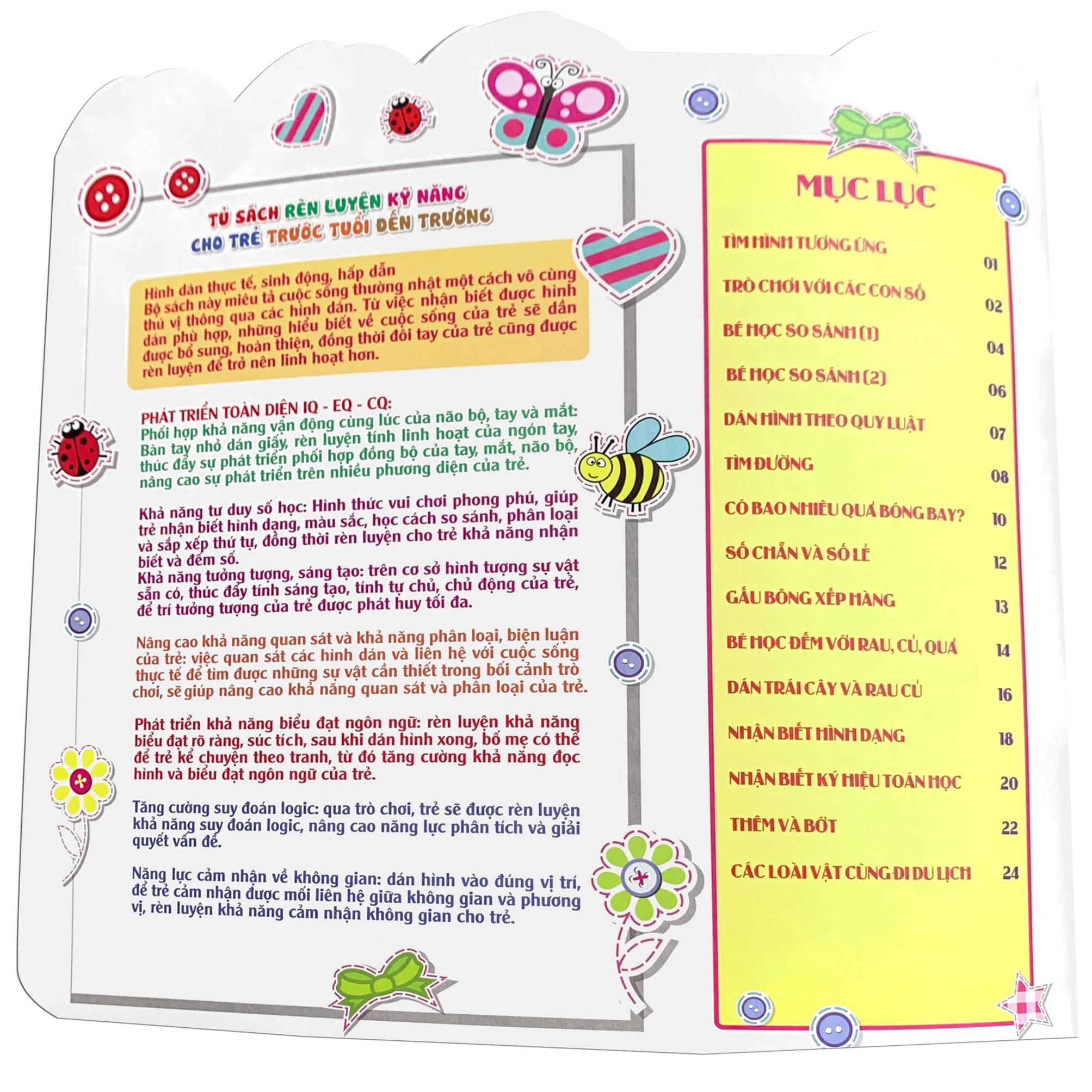 208 miếng dán hình thông minh - iq-eq-cq - thử tài bé yêu