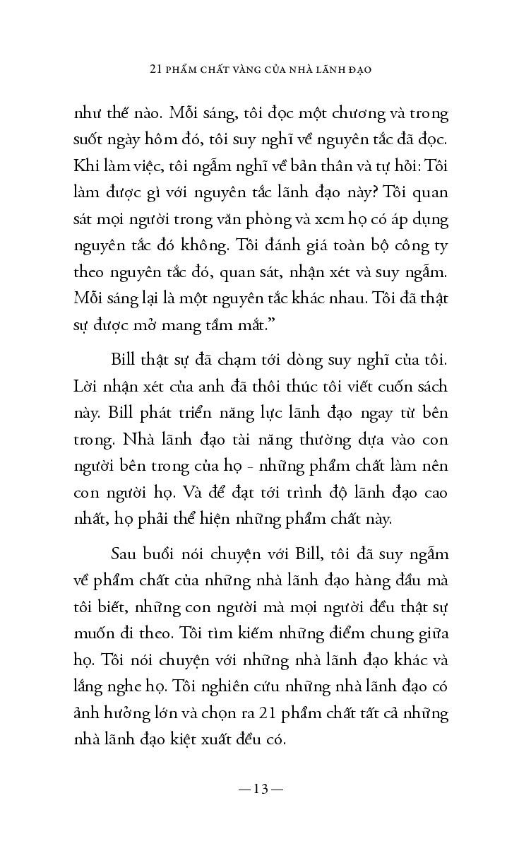 21 phẩm chất vàng của nhà lãnh đạo (tái bản)
