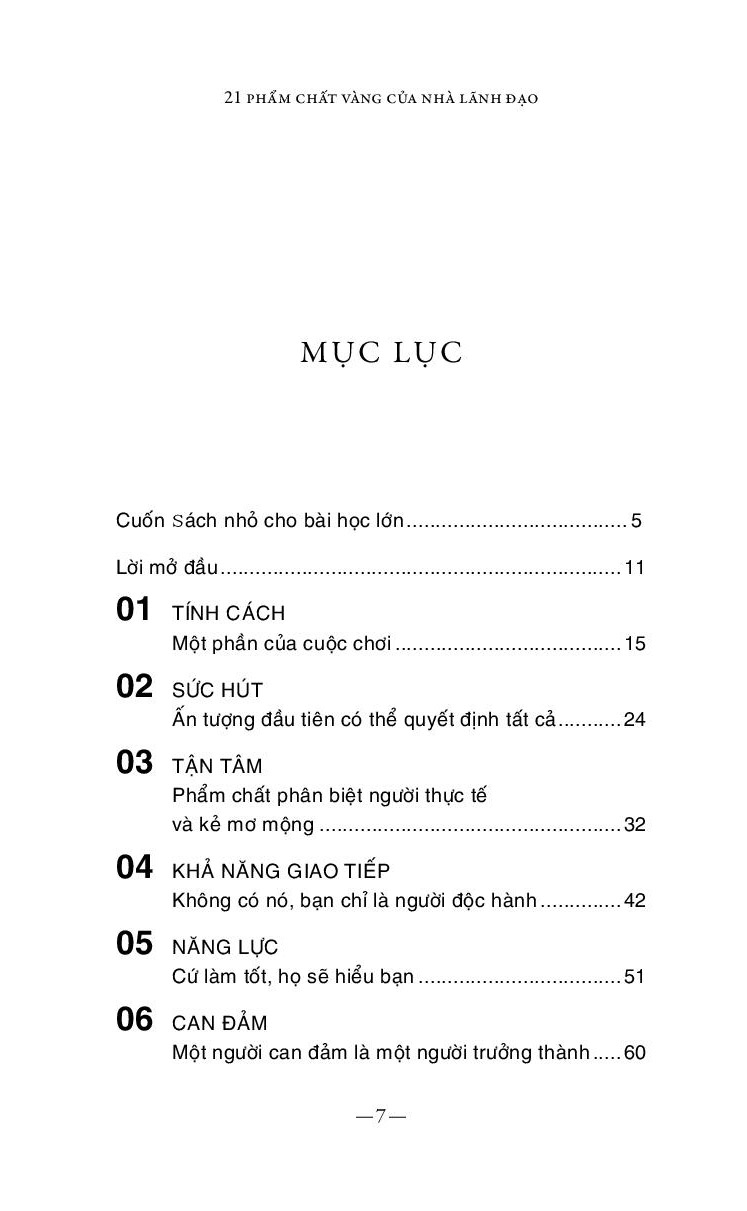 21 phẩm chất vàng của nhà lãnh đạo (tái bản)