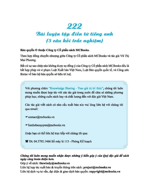 222 bài luyện tập điền từ tiếng anh