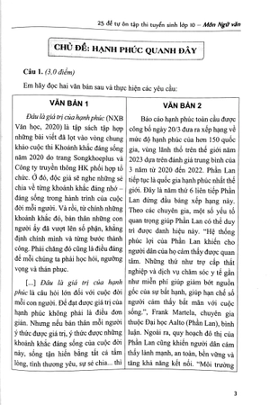 25 đề tự ôn tập thi tuyển sinh lớp 10 môn ngữ văn (tái bản 2024)