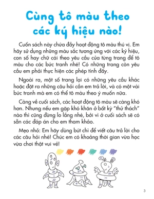 25++ hoạt động rèn luyện trí sáng tạo và tư duy cho trẻ -tô màu theo ký hiệu