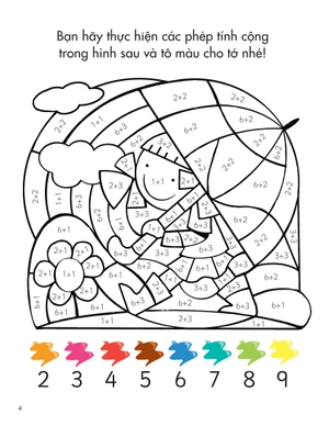 25++ hoạt động rèn luyện trí sáng tạo và tư duy cho trẻ -tô màu theo ký hiệu